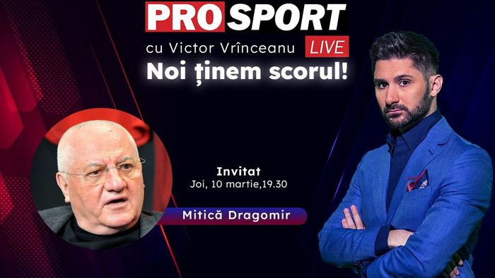ProSport Live, o nouă ediție premium pe prosport.ro! Dumitru Dragomir, fostul președinte LPF, analizează cele mai importante subiecte din fotbal și îți dă câteva sugestii despre ce poți paria!
