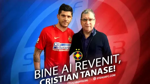Cristi Tănase, prezentat oficial la FCSB! „Bine ai revenit”. Durata contractului semnat și ce număr și-a ales Dodel