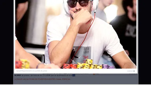 Face bani și când este accidentat!** Pique, as la poker