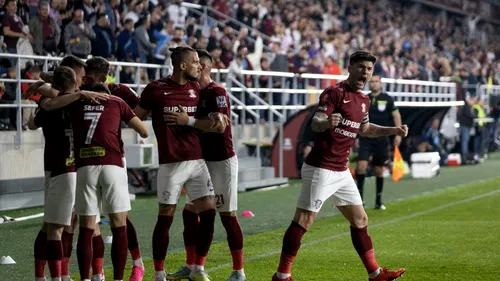 Rapid - CFR Cluj 3-1, în runda a 6-a din play-off. Elevii lui Adrian Mutu ies învingători dintr-o partidă superbă! Campioana rămâne pe locul 3 în play-off