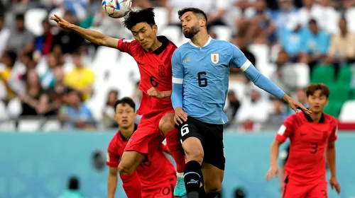 Uruguay – Coreea de Sud 0-0, în Grupa H de la Campionatul Mondial din Qatar. Remiză albă la capătul unui meci disputat