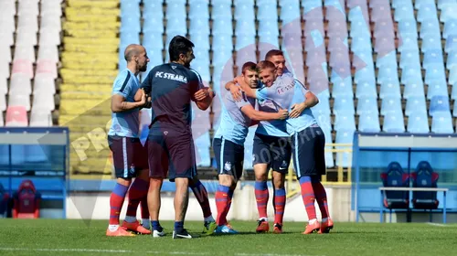 Gâlcă: „Sper să marcăm multe goluri”. Steaua are o singură problemă înaintea turului cu Ludogoreț: Tănase e accidentat și nu va juca