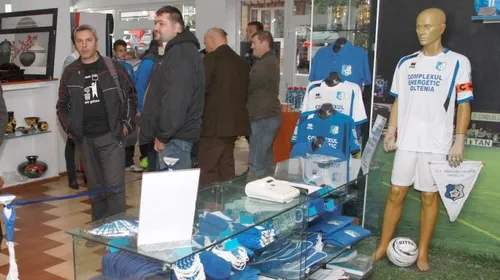 La 10 ani de la promovarea în Liga 1, Pandurii Târgu Jiu a inaugurat primul magazin oficial al clubului