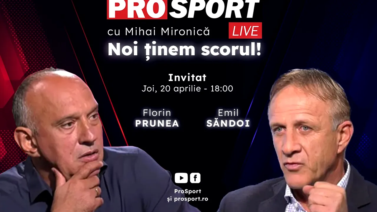 ProSport Live, ediție premium pe prosport.ro! Emil Săndoi și Florin Prunea vorbesc despre situația naționalei U21 și cele mai noi informații din fotbal