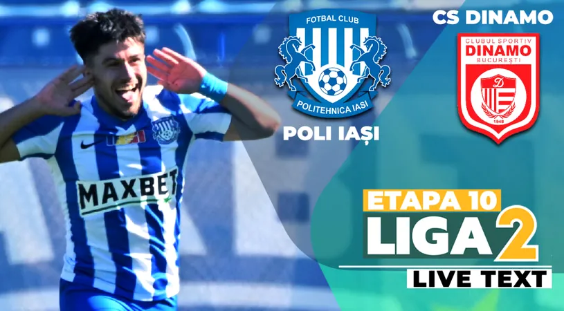 Poli Iași pierde puncte acasă și cu CS Dinamo! Vedetele Vlăduț Morar și Alin Șeroni au irosit câte un penalty, fundașul chiar la ultima fază de poartă!
