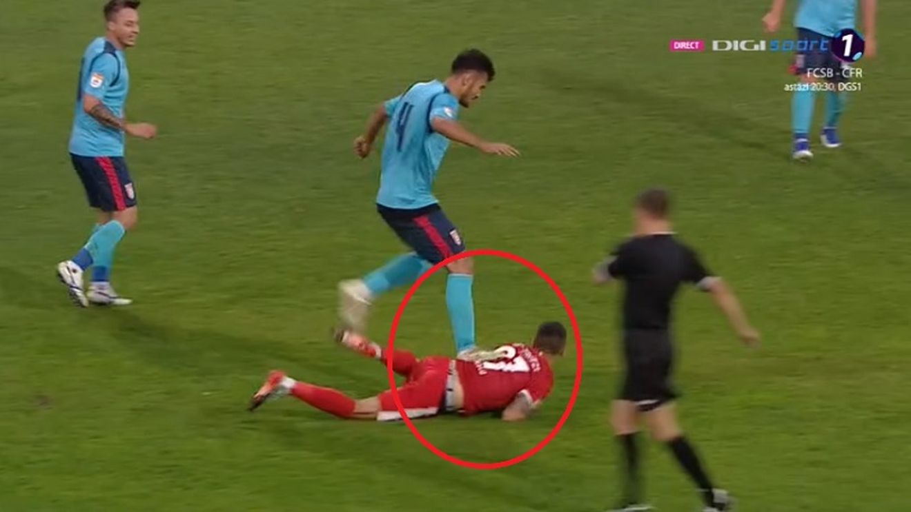 Cap ai, minte ce-ți mai trebuie? Intrare odioasă a lui Benga fix sub ochii lui Avram! Cel mai evident cartonaș roșu din Liga 1!
