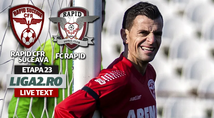 Rapid Suceava - Rapid București 0-0.** Giuleștenii nu reușesc să câștige nici în retur în fața moldovenilor. Avansul în fața Dunării s-a micșorat