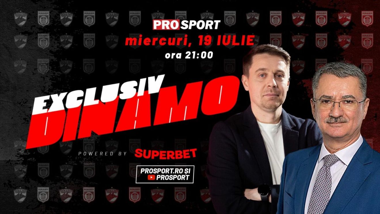 Eugen Voicu, prezent la ediția de miercuri a EXCLUSIV DINAMO! Acționarul Red&White, în platou alături de Cătălin Mureșanu după primul meci al „câinilor” de la revenirea în Superligă