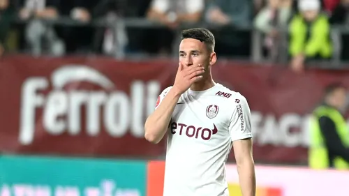 Alin Fica a ieșit plângând de pe teren în Rapid - CFR Cluj și a avut ochii în lacrimi și la interviu: „Sper că Dan Petrescu e mulțumit de mine!”