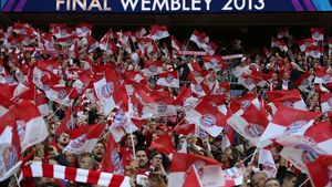 Fanii lui Bayern au luat prim-planul pe Wembley! FOTO Coregrafia pregătită de suporterii bavarezi 
