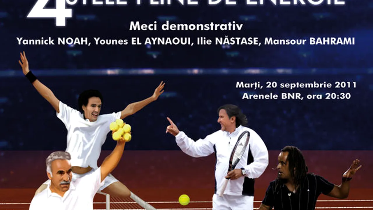 Năstase, El Aynaoui, Bahrami și Noah fac din nou show!** Cei 4 vor susține un demonstrativ la BRD Năstase Țiriac Trophy