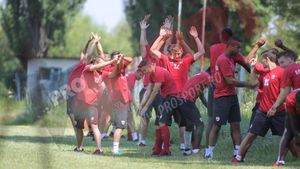 FOTO - Dinamo a făcut un antrenament de dezmorțire înaintea meciului din această seară