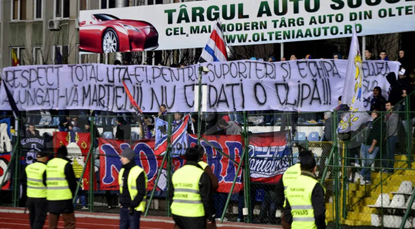 Utiștii, susținuți de galeria Stelei:** 