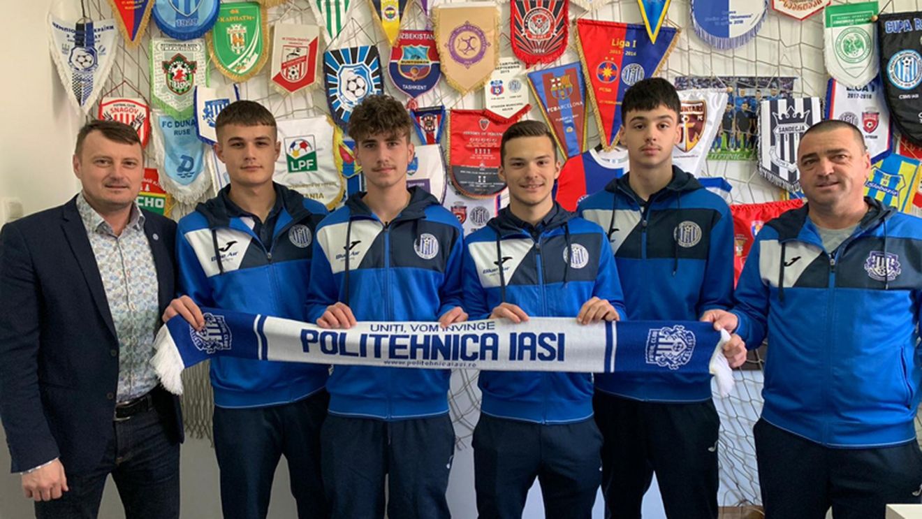 "Au fost monitorizați". Patru juniori de perspectivă ai Politehnicii Poli au semnat contracte de jucători profesioniști cu clubul