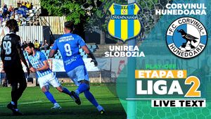 Unirea Slobozia învinge din nou Corvinul și devine campioana Ligii 2 în sezonul 2023-2024. Christ Afalna a înscris cel mai ușor gol al carierei sale