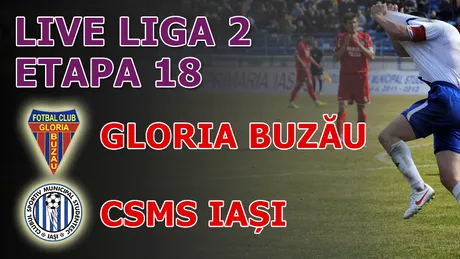 Gloria Buzău - CSMS Iași 0-1!** Victorie la limită a ieșenilor