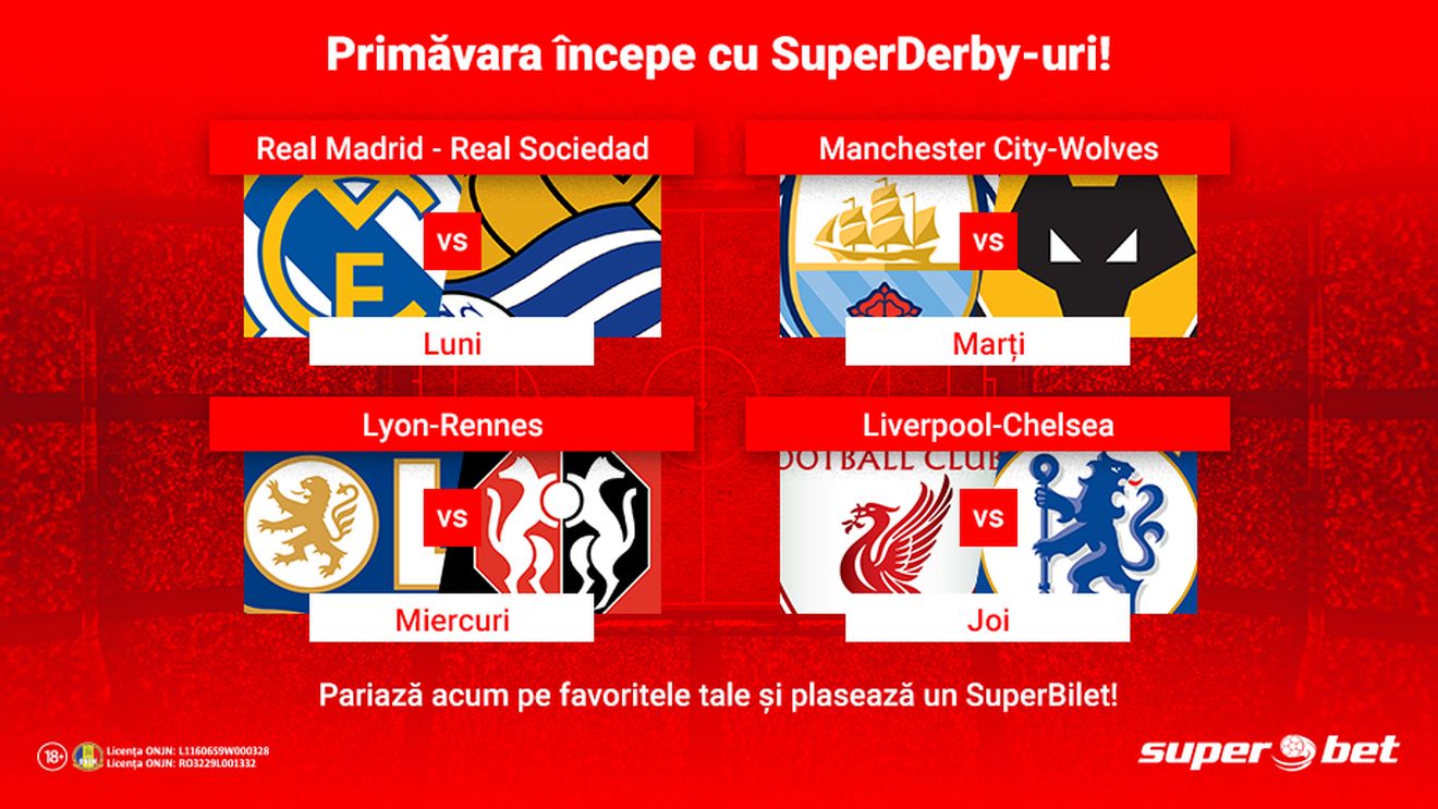 Se anunță o săptămână plină de SuperDerby-uri!