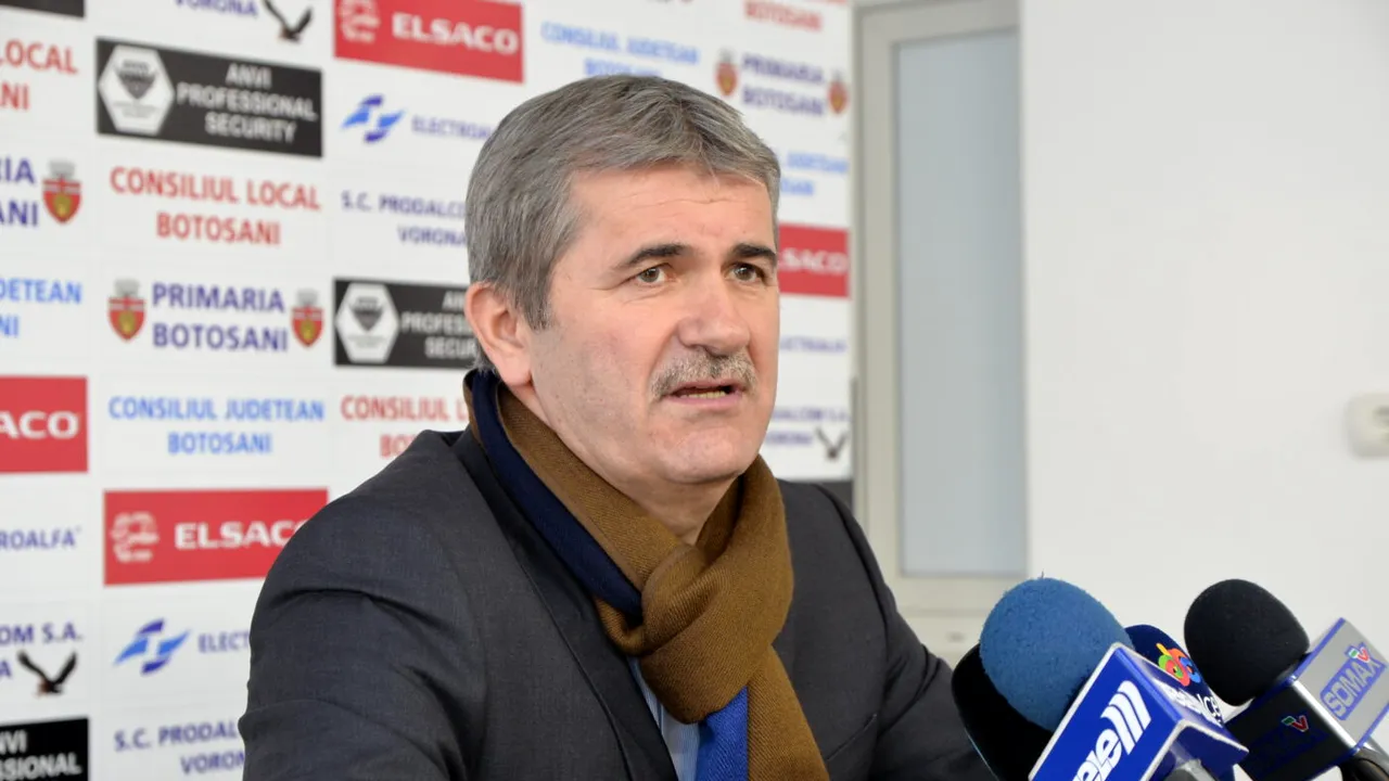 Valeriu Iftime a anunțat numele noului antrenor de la FC Botoșani! „Pentru că are licența Pro”