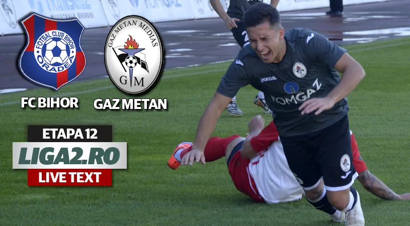 FC Bihor - Gaz Metan 0-1.** Medieșenii au câștigat grație unui gol târziu marcat de Romeo