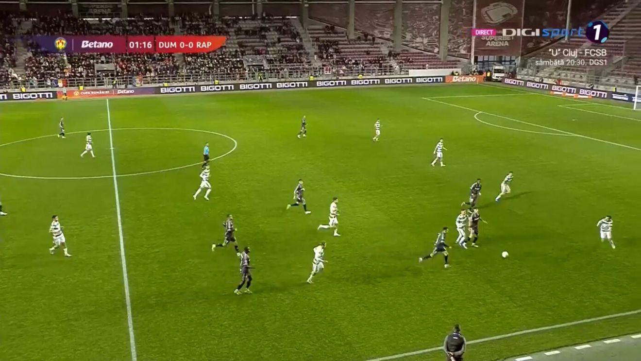 CSC Dumbrăvița - Rapid București 0-4, Live Text Online, în Grupa A din Cupa României. Dobre face dubla de la 4 metri, cu poarta goală