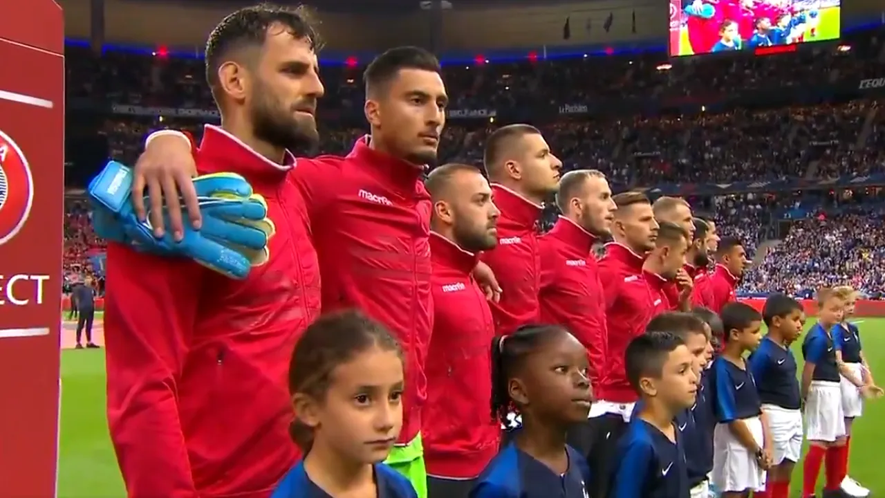 Seară de coșmar pentru Albania în meciul cu Franța. A fost confundată cu alte două naționale. VIDEO cu reacțiile fanilor și jucătorilor