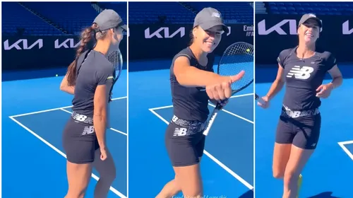 Sorana Cîrstea a făcut show la primul antrenament de la Australian Open! Reacția româncei când a pășit pe arena „Rod Laver”: „Frumos!” FOTO