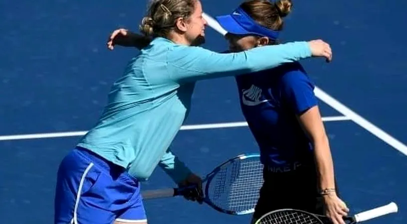 Simona Halep, antrenament cu Kim Clijsters înainte de startul turneului WTA de la Dubai. Ce a declarat belgianca despre româncă VIDEO