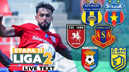 Etapa 11 Liga 2 | Slobozia, Sibiu și Târgoviște găzduiesc meciurile de astăzi din liga secundă și toate încep la ora 11:00