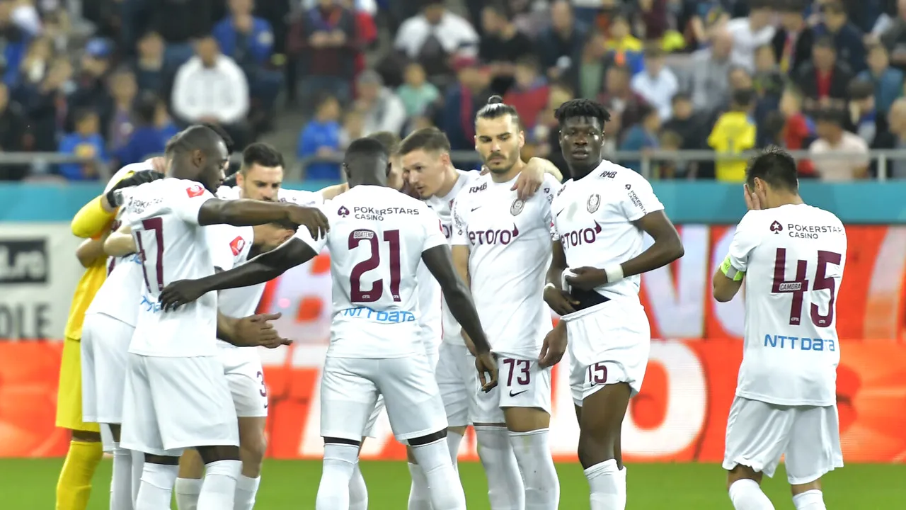 CFR Cluj, stoarsă de energie înaintea barajului de Conference League cu FC U Craiova: „Mai mult i-am odihnit pe jucători, e al 63-lea meci”. Dan Petrescu a contestat din nou regulamentele: „Doamne ferește!”