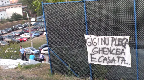 Mesaj pro-Gigi la vestiarele stadionului „Dan Păltinișanu”