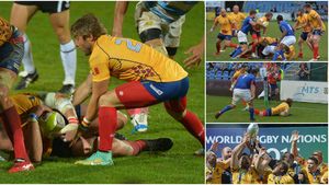 RUGBY NATIONS CUP | Două meciuri, două eseuri spectaculoase, același autor: Florin Surugiu. "Într-o fracțiune de secundă trebuie să iei cea mai bună decizie, pasezi sau te duci înspre eseu. Marele test îl vom da la Cupa Mondială"