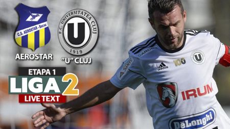 „U” Cluj a câștigat cu mari emoții pe terenul lui Aerostar Bacău. Gazdele au lovit bara la ultima fază