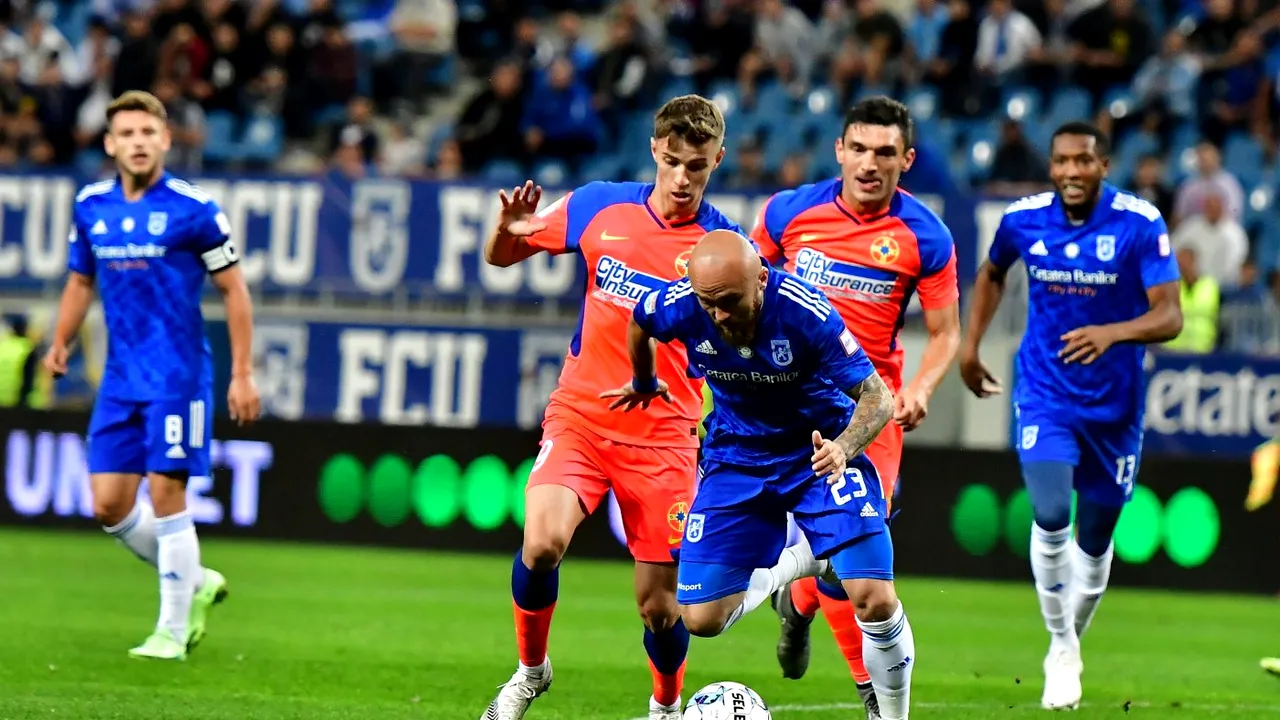 FCSB - FC U Craiova 2-2. Oltenii au dat, oltenii au luat! Trupa lui Gigi Becali, pas greșit în lupta pentru titlu! Meci tensionat pe „Arena Națională” | VIDEO