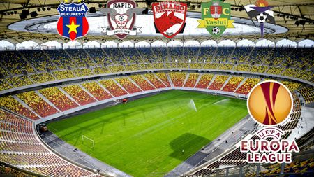 Steaua, cotă 67 la câștigarea Europa League, Dinamo, șanse 501 la 1!** Cum stau Rapid și Vaslui și cu cât se plătește o finală românească pe Național Arena!