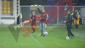 Dansând în ploaie! Contra a regizat bucuria de la golul lui Priso: "O victorie mare, împotriva unei echipe foarte puternice"