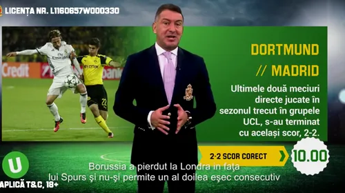 (P) Dortmund – Madrid si Paris SG – Bayern – ponturi la pariuri online