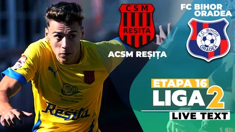 FC Bihor învinge în Valea Domanului și scoate ACSM Reșița în afara locurilor calificabile în play-off. Arbitrajul cărășeanului Roman, exemplar