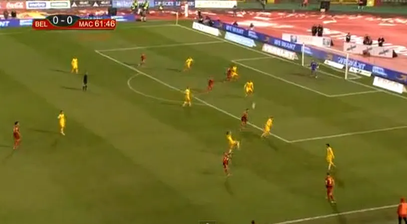 VIDEO: Georgievski, prestație dezastruoasă la națională! Hazard l-a făcut pe stelist să viseze urât!** Cum se termină faza din imagine: