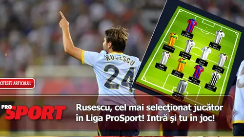 Rusescu, cel mai selecționat jucător în Liga ProSport!** Premii de peste 10.000 de euro în cel mai tare manager online din România