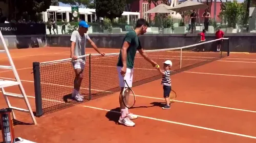 VIDEO | Pe urmele tatălui. Cum au fost surprinși Novak Djokovic și fiul său în timpul unui antrenament la Roma