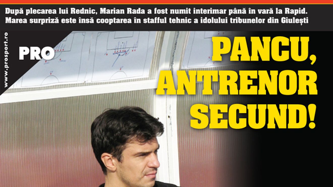EXCLUSIV / Rada: "Voi fi ajutat de Pancu"