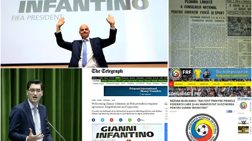 GUDURĂ‚U | Burleanu și-a dat seama că ține de mic cu Gianni Infantino după ce elvețianul a câștigat șefia FIFA. Englezii, despre cei care s-au repezit să pupe mâna noului șef: „Ignoranți, ipocriți”