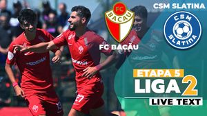 CSM Slatina scapă fără gol la Ruși-Ciutea, dar nici nu câștigă contra FC Bacău. Oltenii nu mai au nici ei punctaj maxim și pierd primul loc în Liga 2