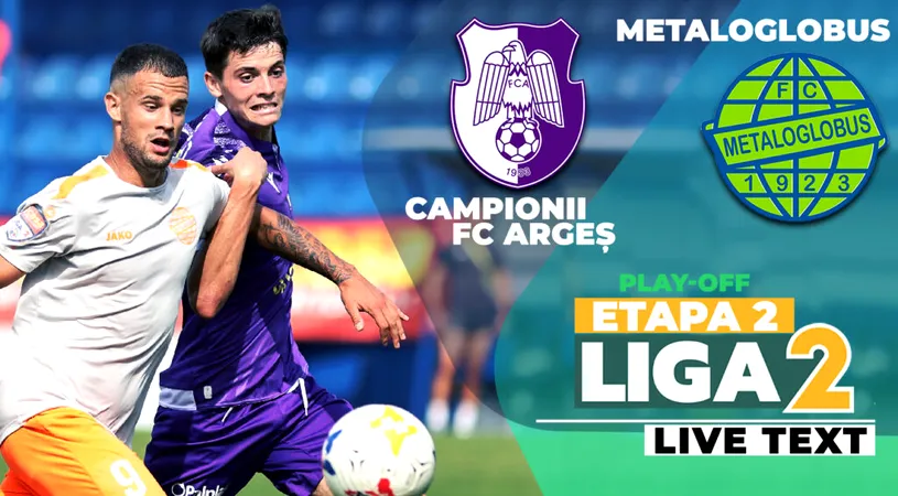 CFC Argeș, ”victorie scurtă” cu Metaloglobus și urcă, momentan, pe loc de promovare directă. Golul lui Mario Tudose i-a adus trei puncte