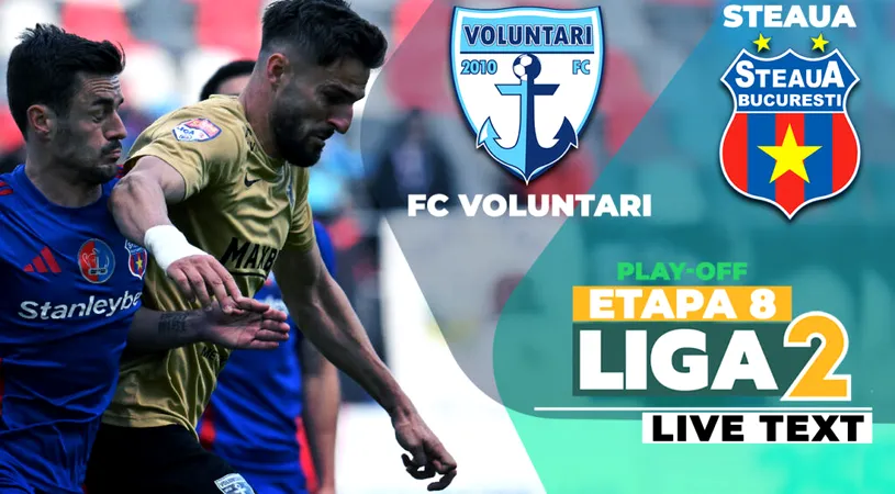 FC Voluntari învinge Steaua la scor de neprezentare și urcă pe loc calificabil în baraj de promovare