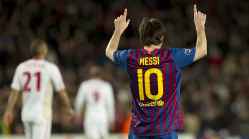 Messi a intrat în istoria Ligii Campionilor!** Argentinianul este PRIMUL jucător care marchează CINCI goluri într-un singur meci