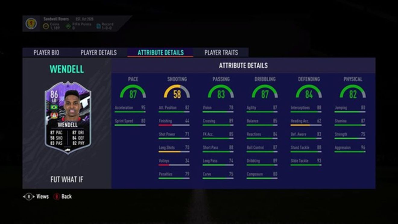 Wendell Nascimento în FIFA 21 | Cerințe SBC, recompense, data de expirare + recenzia cardului