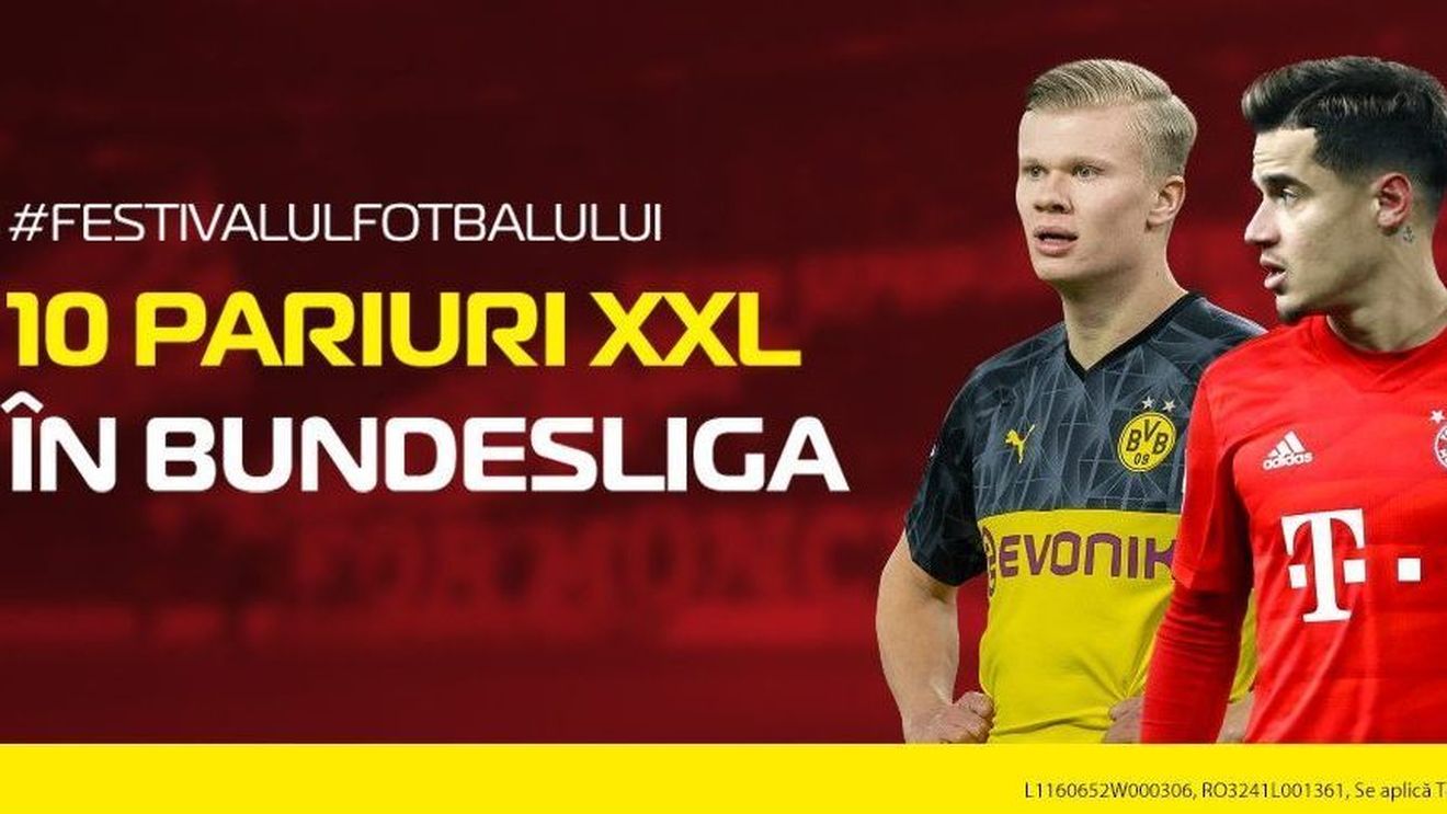 Ai pariuri grase în Bundesliga! Le pui pe toate pe un bilet și ai cota totală 330.0