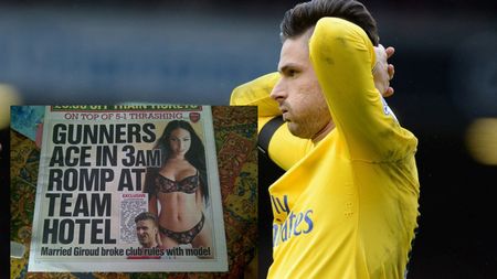 Giroud a călcat grav pe "bec". E căsătorit, dar a fost surprins cu o altă femeie în hotel, chiar înainte de Liverpool - Arsenal 5-1