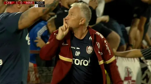 Dan Petrescu, explozie de bucurie! Tehnicianul lui CFR Cluj, așa cum nu l-ai mai văzut niciodată! Gestul uluitor pe care l-a făcut către fani după victoria cu Maribor | FOTO